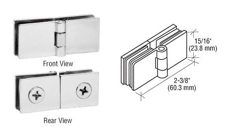 CRL Chrome Finish Glass-to-Glass Inline Hinges - EH250