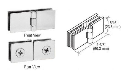 CRL Chrome Finish Glass-to-Glass Inline Hinges - EH250