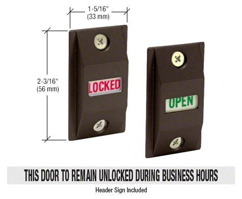 CRL Dark Bronze Opened/Locked Lock Indicator - DL2187DU