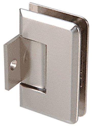 CRL Brushed Nickel Pinnacle 280 Series 180 Degree Pony Wall Mount Hinge - P1N280BN