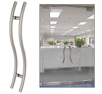 CRL Brushed Stainless 48" Extra Length Left Handed "S" Ladder Style Back-to-Back Pull - 48SLPBS