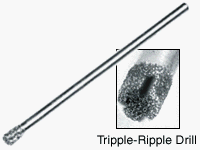 CRL 1.1 mm Triple Ripple Diamond Drill - 6 pack - TRD116
