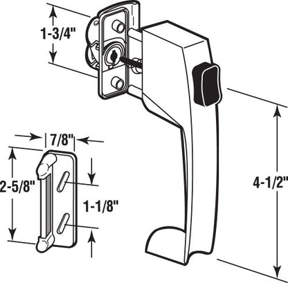 Prime-Line Products K 5070 Push Button Latch with Tie Down, Aluminum