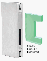 CRL 4" x 10" Brushed Stainless Finish Keeper for Center Locks with Deadlocks - DTK410BS