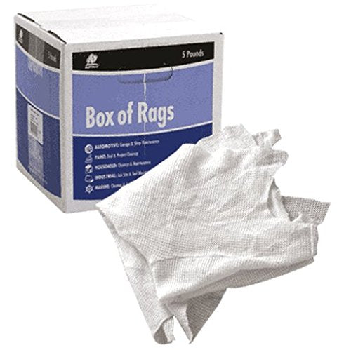 CRL White T-Shirts Box of Rags - T10520