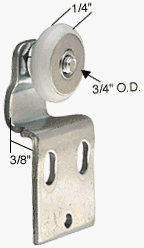 CRL 3/4" Nylon Front Wardrobe Roller - N6516