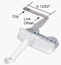 CRL White Left Hand EntryGard® Dyad Casement Window Operator - EP23034