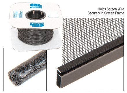 CRL Black .235" Foam Core Screen Spline - FSS235