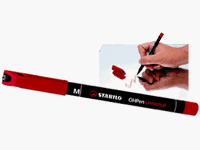 Stabilo Red Felt Glass Marking Pen [10 Pack] - 76P40-10pk
