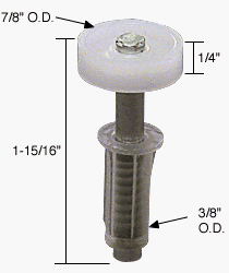 CRL 7/8" Bi-Fold Door Top Guide Wheel for Kenna Frame - N6703