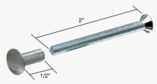 CRL Aluminum 2" Binder Post and Fastener - E2055
