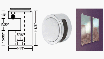 CRL Edge Grip for 3/8" Material Satin Chrome Finish - EG38SC