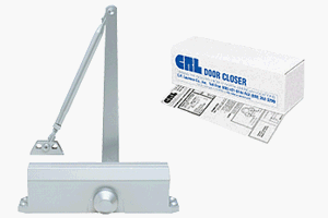 CRL PR42 Aluminum Finish Adjustable Spring Power Size 2 - 5 Surface Mount Door Closer - PR42A