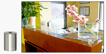 CRL Polished Stainless Standoff Base 3/4" Diameter by 1/2" Long - S0B3412PS