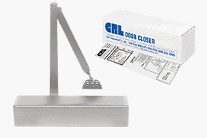 CRL Delayed Action Adjustable Spring Power Size 1/2 to 4 Surface Mount Door Closer - [Aluminum Finish] - PR72DAA