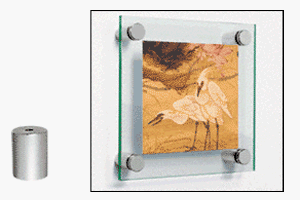 CRL Brushed Stainless Standoff Base 1/2" Diameter by 1" Long - S0B121BS