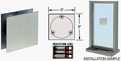CRL 5" Square Level 2 Bullet Resistant Speak-Thru - N555