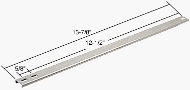 Casement Window Operator Channel Guide - 13-7/8 in long, Aluminum - H3529
