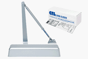 CRL PR50 Aluminum Finish Adjustable Spring Power Size 1 - 4 Surface Mount Door Closer - PR50A