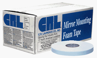 CRL 1/16" x 1" White All-Purpose Foam Mounting Tape - CRL21161