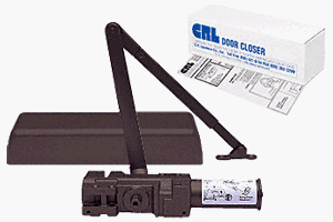 CRL PR92 Bronze Finish Adjustable Spring Power Size 1-6 Delayed Action Cast Iron Surface Mount Door Closer - PR92DADU