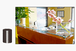 CRL Gun Metal 3/4" Diameter by 1" Long Standoff Base - S0B341GM