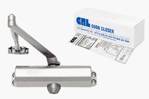 CRL PR82 Aluminum Finish Barrier Free Adjustable Spring Power Size 1 to 4 Surface Mount Door Closer - PR82BFA