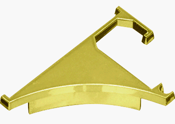 CRL Brite Gold Anodized End Cap for 3/8" Aluminum Shelving Extrusion - END38BGA