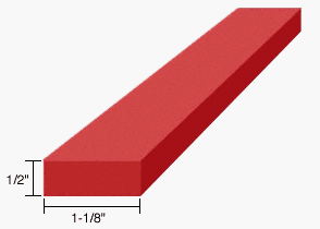 CRL 1/2" x 1-1/8" x 4" Silicone Rubber Setting Blocks - 100 Pack - SBSN6