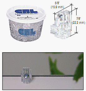 CRL 1/4" Standard Plastic Mirror Clip (100 pack) - 7