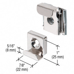 CRL Polished Chrome Plastic Lined Mirror Mounting Clips, 4 Clips Per Set - 655KE