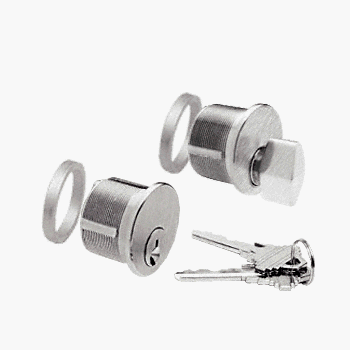 CRL Brushed Stainless DRA Series Keyed Cylinder and Thumbturn Combo - DRA5060BS