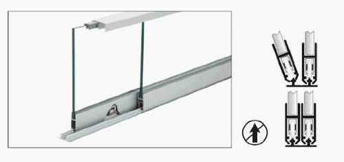 CRL Satin Anodized 36" Security Anti-Lift Track Assembly - S710A36