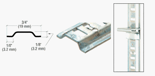 CRL Brite Zinc 36" Surface Mount Standard - KV23336