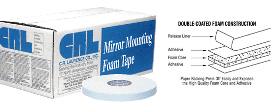 CRL White 1/8" x 3/4" All-Purpose Foam Mounting Tape - CRL210834