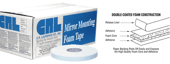 CRL White 1/32" x 1/2" All-Purpose Foam Mounting Tape [1 roll] - CRL213212