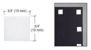 CRL 1/32" x 3/4" Foam Tape Squares - CRL4022