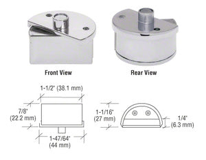 CRL Chrome Finish Showcase Pivot Hinges for 1/4" Glass - EH236