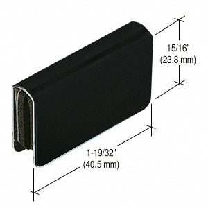 CRL Black Rectangular Strike Plate - GDH7BL