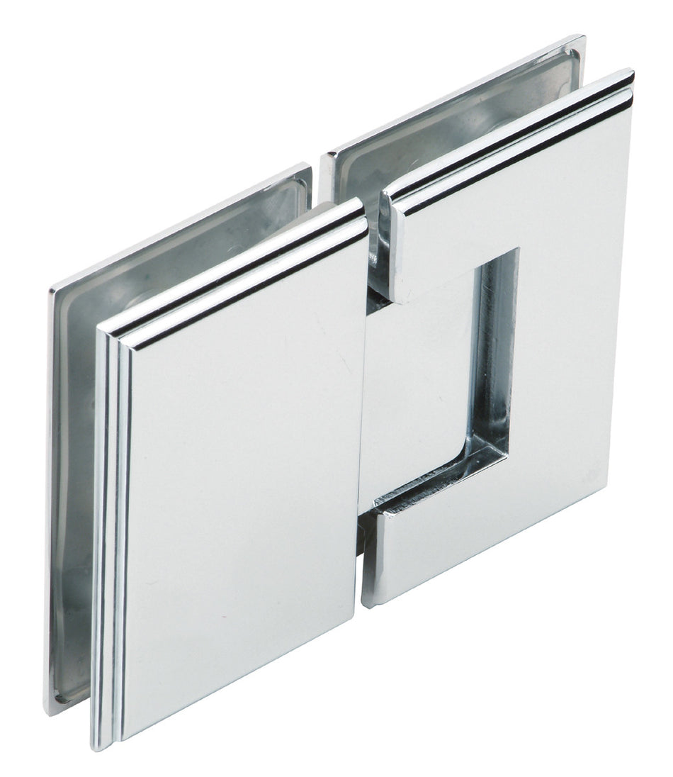 Symphony Standard Duty 180 Degree Glass-Glass Hinge for Knee Wall with 5 Degree Offset