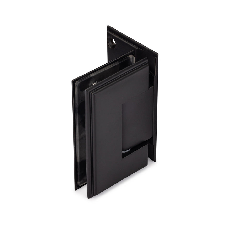 Symphony Standard Duty 90 Degree Wall-Glass Hinge with Offset Backplate