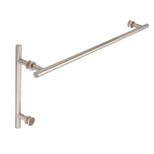 Counterpoint 24" C/C Towel Bar x 6" C/C Pull with Rosettes Combination - Brushed Nickel - L.46.117.619
