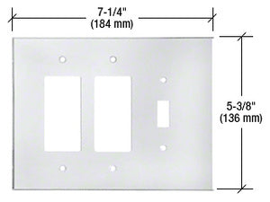 CRL Double Decora Clear Switch Acrylic Mirror Plate - PMP305