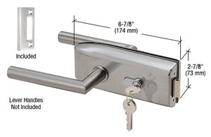 CRL Brushed Stainless Glass Mounted Latch with Lock and Thumbturn - PTH311BS