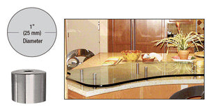 CRL Brushed 316 Stainless 1" Diameter by 1" Standoff Base - S0B101BS