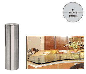 CRL 316 Brushed Stainless 1" Diameter by 4" Long Standoff Base - S0B104BS