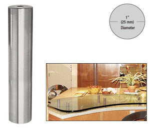 CRL 316 Brushed Stainless 1" Diameter by 6" Long Standoff Base - S0B106BS