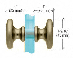 CRL Brushed Bronze Traditional Style Back-to-Back Shower Door Knobs - SDK100BBRZ