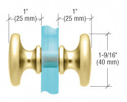 CRL Brass Traditional Style Back-to-Back Shower Door Knobs - SDK100BR