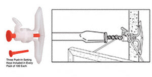 CRL Toggler Picture Hook Anchors for 3/8" to 1/2" (9.5 to 13mm) - T11012